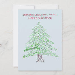 Calligramkort för Helgdag Julgran Julkort