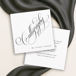 Calligrapher-tjänster för enkel Elegant Profession Fyrkantigt Visitkort