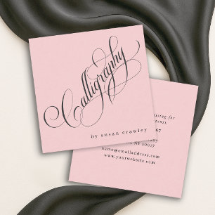 Calligrapher-tjänster för enkel Elegant Profession Fyrkantigt Visitkort