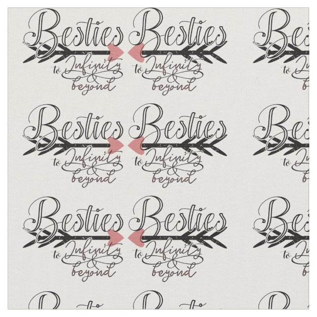calligraphic mönsterbästa vän BFF för typografi Tyg (Närbild)
