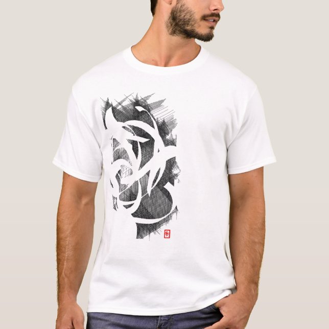 Calligraphic T-skjortadesigner T-shirt (Framsida)