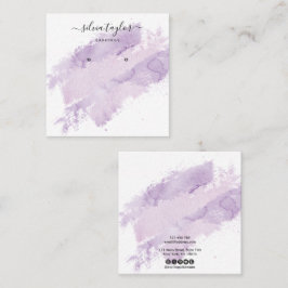 Calligraphy Abstrakt Earring visning logotyp Buss Fyrkantigt Visitkort