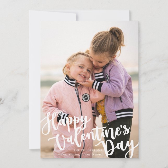 Calligraphy Alla hjärtans dag Photo Card (Framsida)
