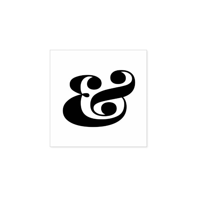 Calligraphy Ampersand Sign Typography Art Stämpel (Tryck)
