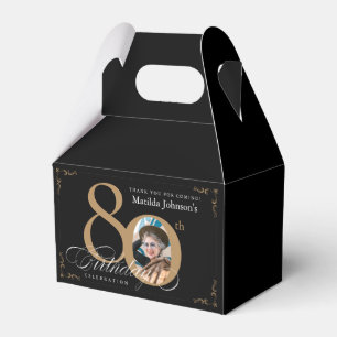 Calligraphy Anpassningsbar Photo Black Guld 80:e f Presentaskar