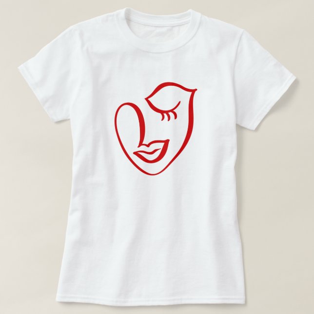 Calligraphy Ansikte T-Shirt (Design framsida)