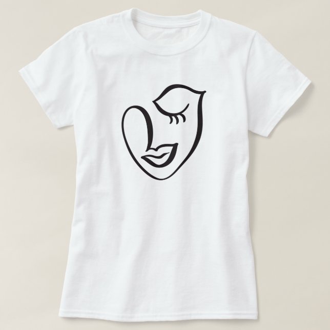 Calligraphy Ansikte T-Shirt (Design framsida)