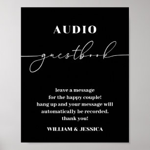 Calligraphy Audio Guestbook Mobil Guest Bok Sign Poster