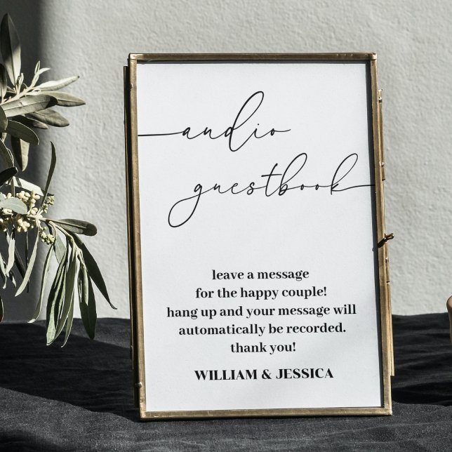 Calligraphy Audio Guestbook| Mobil Guest Bok Sign Poster (Skapare uppladdad)
