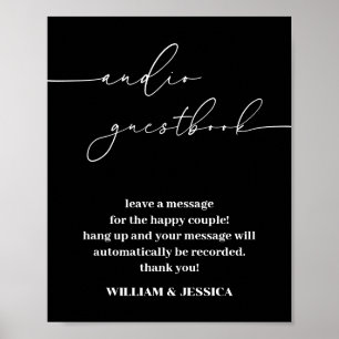 Calligraphy Audio Guestbook Mobil Guest Bok Sign Poster