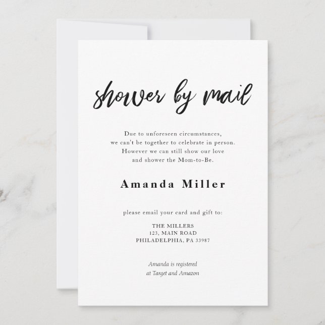 Calligraphy Baby Möhippa per post Spara Datumet (Framsida)