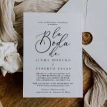 Calligraphy Black and White La Boda de Bröllop