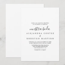 Calligraphy Black and White Nuestra Boda Bröllop