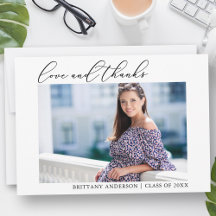 Calligraphy Bläck Kärlek och Tack Photo Studenten