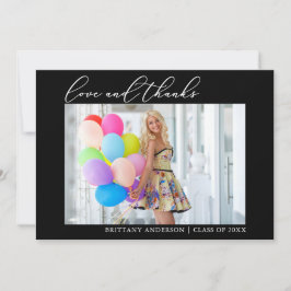 Calligraphy Bläck Kärlek, tack för foto Studenten Kort