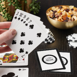 Calligraphy Black Ro Bröllop Casinokort