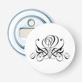 Calligraphy Black Ro Bröllop Flasköppnare