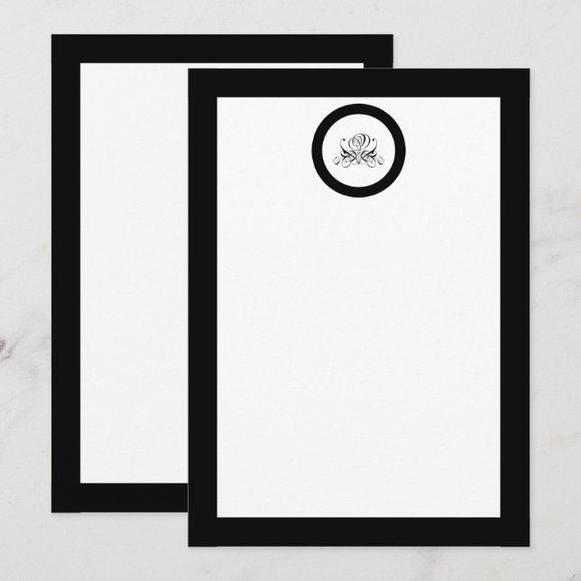 Calligraphy Black Ro Bröllop Inbjudningar (Fram/baksida)