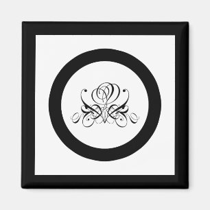 Calligraphy Black Ro Bröllop Magnet