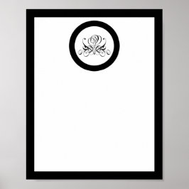 Calligraphy Black Ro Bröllop Poster