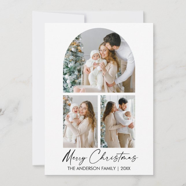 Calligraphy Bläck Script 3 Photo Arch-jul Julkort (Framsida)