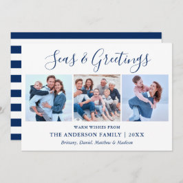 Calligraphy Bläck Script 3 Photo Seas and Hälsning Julkort