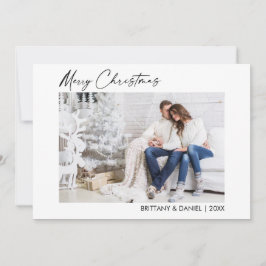 Calligraphy Bläck Script-jul, par foto Julkort