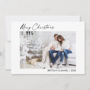 Calligraphy Bläck Script-jul, par foto Julkort