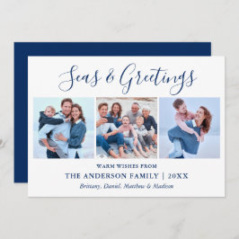 Calligraphy Bläck Script Seas and Hälsning 3 Photo Julkort