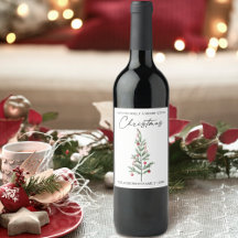 Calligraphy Bläck Script Watercolor Julgran