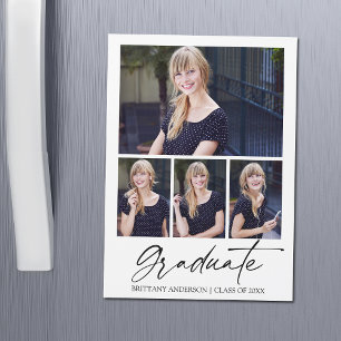 Calligraphy Bläck Studenten 4 Photos Magnet Card