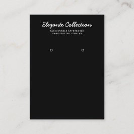 Calligraphy Black White Earring Visning Visitkort