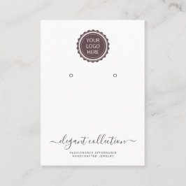 Calligraphy Black White Your Logotyp Earring Visni Visitkort