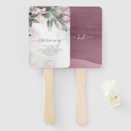 Calligraphy Blommigt Bröllop Ceremony Mauve ID771