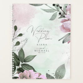 Calligraphy Blommigt Bröllop Mauve ID771