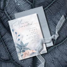 Calligraphy Blommigt Dusty Blue ID771