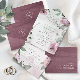 Calligraphy Blommigt Mauve ID771