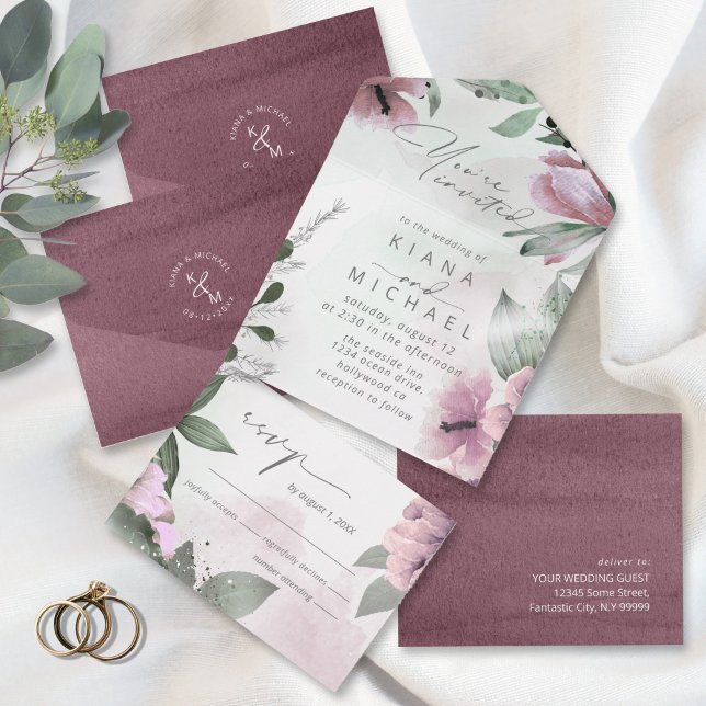 Calligraphy Blommigt Mauve ID771 (Skapare uppladdad)