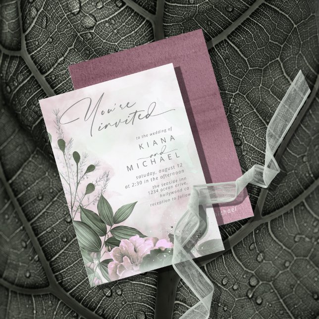 Calligraphy Blommigt Mauve ID771 (Skapare uppladdad)