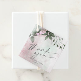 Calligraphy Blommigt Tack Mauve ID771 Gåvor Etiketter