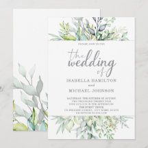 Calligraphy Botanical Bröllop