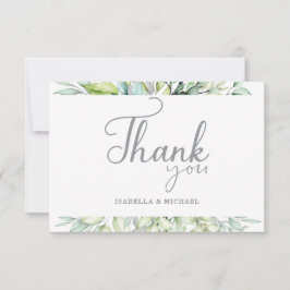 Calligraphy Botanique Bröllop Tack Kort