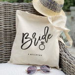 Calligraphy Bride Tygkasse<br><div class="desc">Ta en titt på över 100 populära stilar i bröllop tote bags från min butiks "Bröllop Tote bags"-samling! tote bags,  bröllop tote bags,  tote bags bröllop,  minimalistiskt bröllop</div>