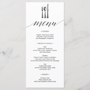 Calligraphy Bröllop Menu - Bröllop Menus Meny