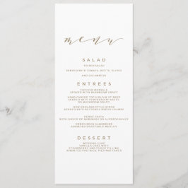 Calligraphy Bröllop Menu | GULD Meny