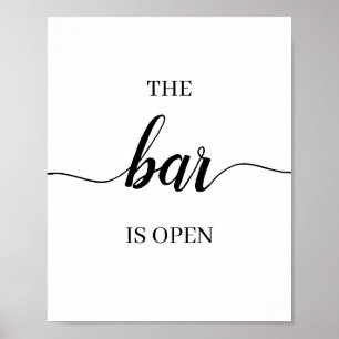 Calligraphy Bröllop Pub Sign Poster