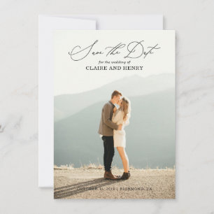 Calligraphy Bröllop spara datum Card Meddelande