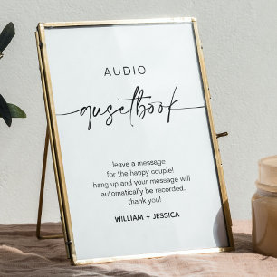 Calligraphy Bröllop Telefon Guestbook-tecken Poster
