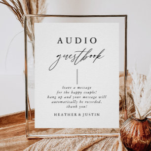 Calligraphy Bröllop Telefon Guestbook-tecken Poster