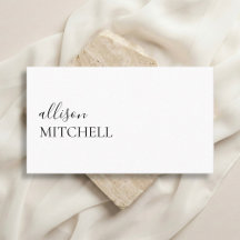 Calligraphy Chic Girly Minimalist White